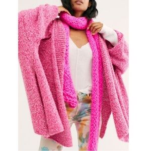 Free People BFF Cardigan in Prickly Pear M